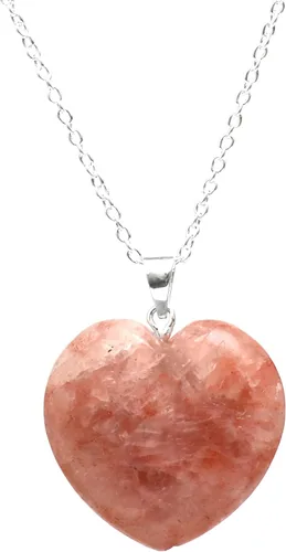 Vista 19 de Gempires Love - Collar con colgante de cristal de corazón para mujer, chapado en plata, cadena ajustable de 18 + 2 pulgadas