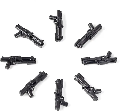 Vista 3 de MOC Space Wars Long DC-15 y Short DC-15 Clone Trooper Blaster Armas de Armamento Accesorios Diseñado para Manos Minifigs (100 piezas)