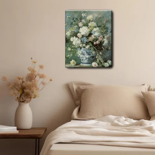 Vista 7 de Lauximart Still Life - Arte de pared con diseño de flores vintage en jarrón, arte de pared floral francés vintage, arte de pared de granja, cuadros