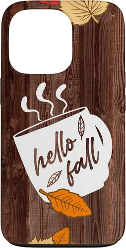 Vista 10 de Hello Fall Mug Maple Leaves Autumn Season Thanksgiving Gift Case for iPhone 17