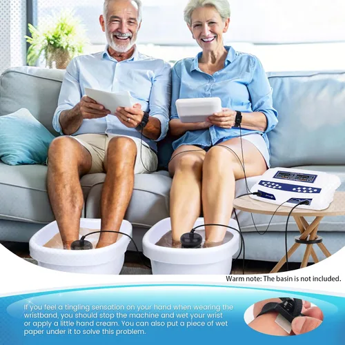 Vista 2 de Máquina de desintoxicación de baño de pies iónico, limpieza iónica profesional de doble desintoxicación iónica para baño de pies, spa con iones
