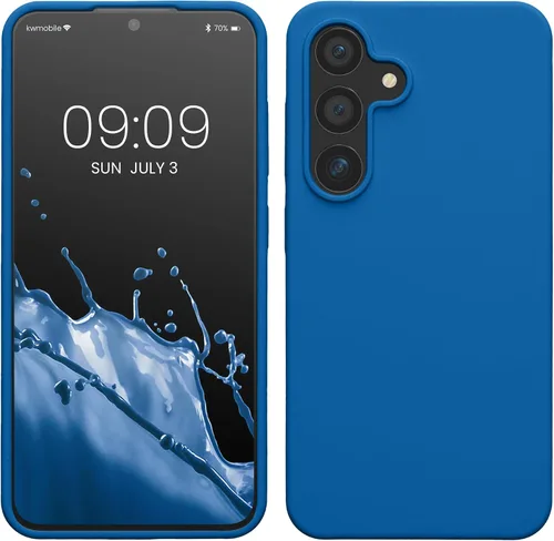 Vista 157 de kwmobile Funda compatible con Samsung Galaxy S9 - Funda de silicona TPU con acabado suave - Blue Reef