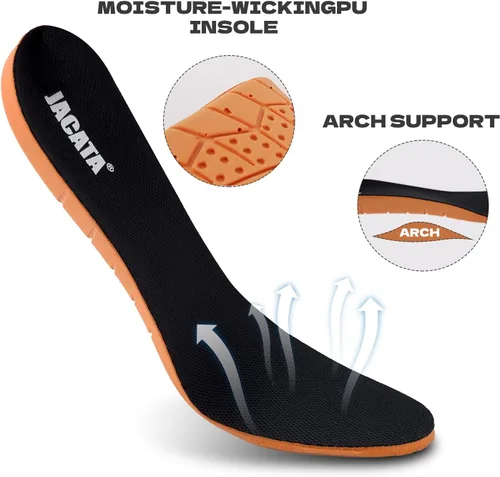 Vista 6 de Jacata Botas de trabajo impermeables de cuero con punta suave/de acero para hombre, resistentes al aceite/antideslizantes de 6 pulgadas con suela