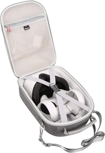 Vista 2 de Mchoi Funda de transporte rígida para Oculus Quest VR Gaming Headset y controles táctiles accesorios con correa adecuada para viajes