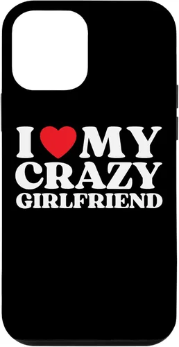 Vista 16 de Funny I Love My Crazy Girlfriend I Red Heart My Crazy GF - Carcasa para iPhone 17