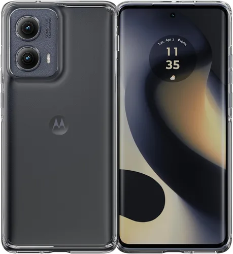 Vista 18 de Motorola Edge (2023) Funda protectora híbrida transparente - Ajuste de precisión, elegante funda para teléfono con absorción de golpes