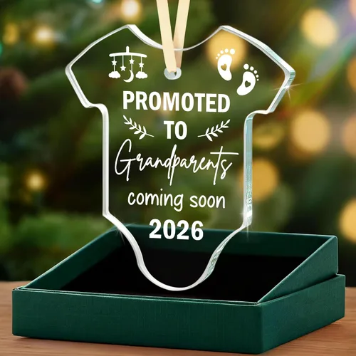 Vista 17 de Regalos para papá que espera: regalo de revelación de Navidad para nuevos padres, promocionado a papá nuevo papá por primera vez, adorno de Navidad