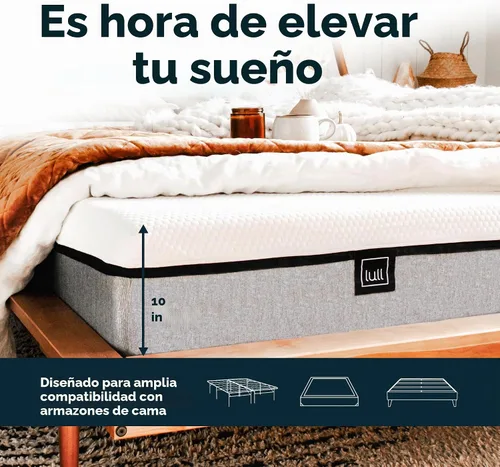 Vista 2 de El mejor colchón de espuma con efecto memoria por Lull – garantizado. Lull infusión de gel colchones de espuma viscoelástica, Memory Foam, Blanco