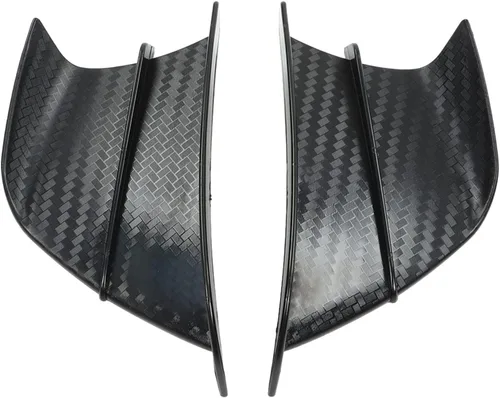 Vista 6 de Aramox 1 par motocicleta viento ala fibra carbono aerodinámica aletas motocicleta aerodinámica alerón ala para NINJA400 NINJA250 Z900 Z1000