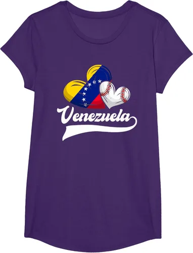 Vista 60 de Camiseta de béisbol venezolana con diseño de corazón y bandera de Venezuela, Negro