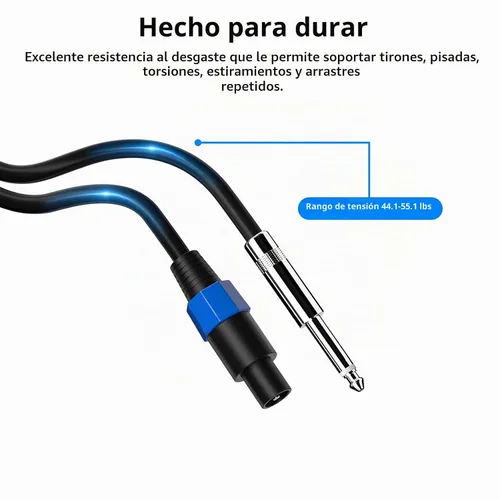 Vista 4 de Paquete de 2 cables Speakon de 6 pies a 1/4 pulgadas para altavoz TS de calibre 12, bloqueo giratorio