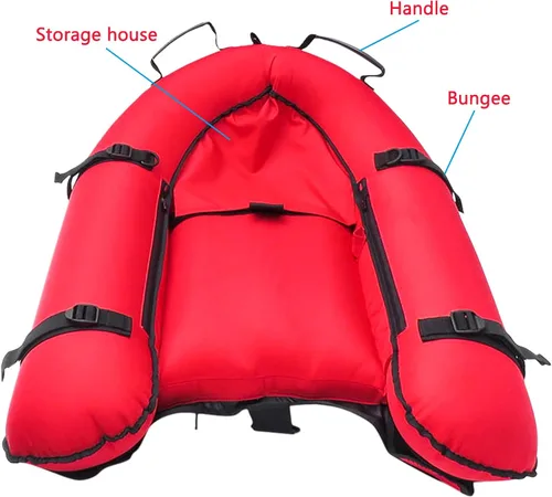 Vista 2 de Luwint Hi-Vi - Boya inflable de buceo y boya de marcador de superficie de 5 pies