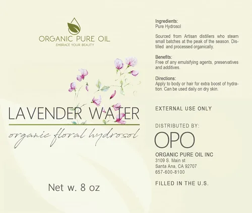 Vista 2 de OPO Spray de hidrosol de lavanda de 8 onzas y rociador de vapor puro destilado vegano tóner Spritz limpiador de agua calmante tonificación
