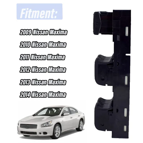 Vista 2 de Power Master - Interruptor de control de la ventana delantera izquierda del lado del conductor para Nissan Maxima 25401-9N00E 2009-2014