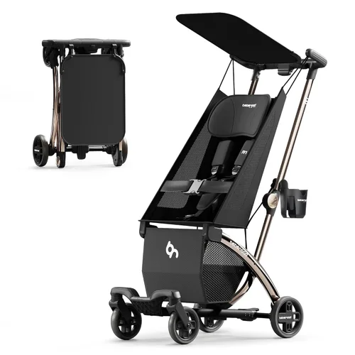 Vista 12 de Cochecito de viaje doble plegable automático R1 - Puede convertirse en dos cochecitos individuales