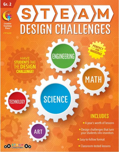 Vista 2 de Creative Teaching Press STEAM Design Challenges Libro de recursos, 1er grado (Ciencia, Tecnología, Ingeniería, Arte, Matemáticas) (8208)