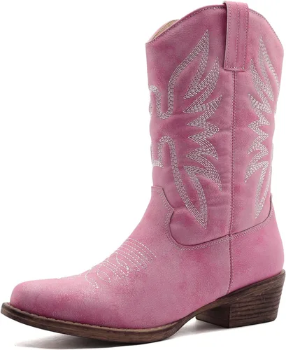 Vista 14 de GLOBALWIN Cowboy Boots for Women, Mid-Calf Western Style 19YY17negro