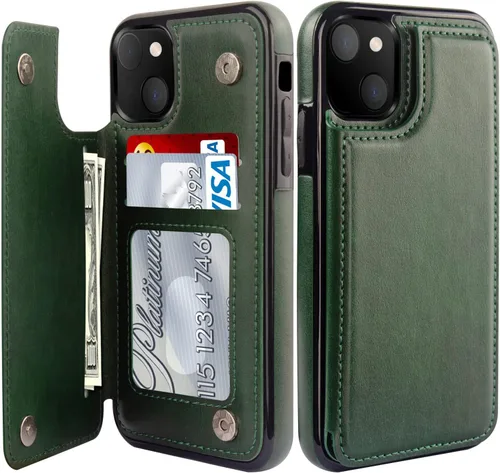 Vista 91 de LETO para iPhone 15 Pro Funda tipo cartera - Tapa tipo folio con patada - Diseños de moda - Tarjetero - Funda protectora para mujeres y niñas - 6.1