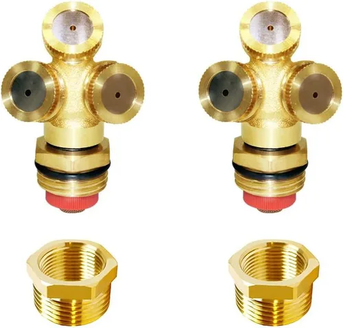 Vista 11 de Joywayus Boquilla rociadora de latón de 1 orificio, rociadores de jardín, 1/2 pulgada, conector de riego macho NPT de 1/2 pulgada, rociadores