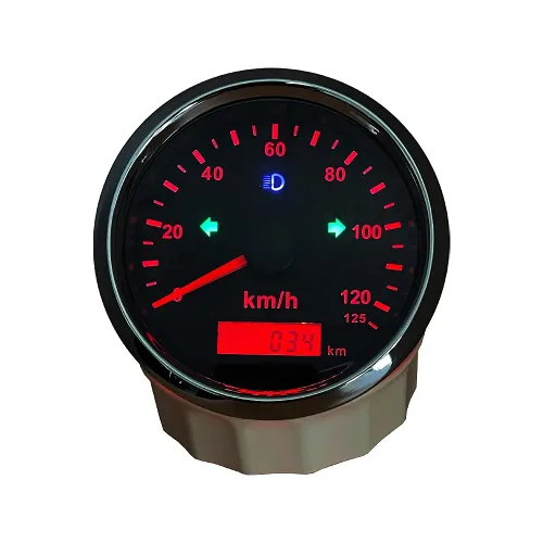 Vista 8 de ELING Velocímetro GPS impermeable 77.7 mi/h para motos de nieve motocicleta ATV UTV 85MM dimensión 12V 24V