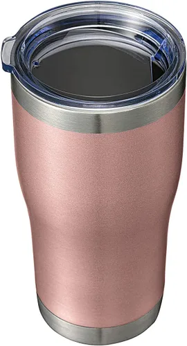 Vista 25 de HASLE OUTFITTERS Vaso de 20 onzas a granel, vasos de acero inoxidable con tapa, vaso aislado al vacío, taza de doble pared con recubrimiento