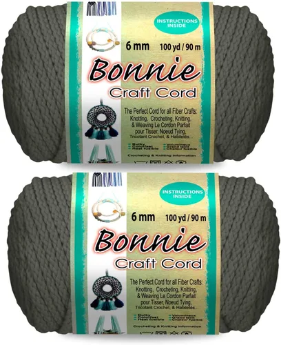 Vista 21 de Pepperell Bonnie - Cordón de macramé trenzado 6 mm x 91.4 m Almendra (Paquete de 2) Cordón de polipropileno retorcido para manualidades DIY