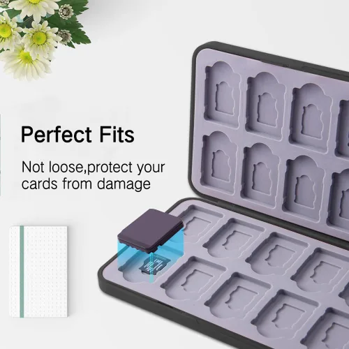 Vista 3 de PERFECTSIGHT Switch Game Case Compatible with Nintendo Switch Game Holder for Switch OLED/ Lite Game Card Case Cartridge with 24 Slots Game Card