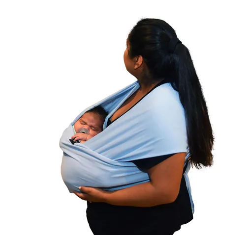 Vista 27 de Portabebés suave, elástico, envoltura de algodón para bebé, cabestrillo para bebé, cubierta de lactancia para usar con recién nacido-bebé