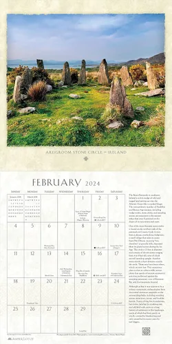 Vista 4 de Sacred Celtic Sites 2024 Wall Calendar And Other Places of Power in Britain and Ireland 12" x 24" Open Amber Lotus Publishing