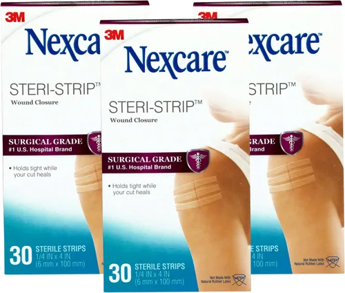 Vista 8 de Nexcare Cierre de heridas Steri-Strip, tiras transpirables que mantienen pequeñas heridas firmemente cerradas, ideal después de suturas o grapas, 18