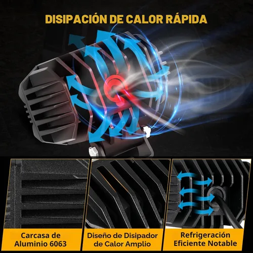 Vista 6 de Auxbeam Cápsulas de luz LED de 4 pulgadas de 60 W de ancho blanco de inundación de luz antiniebla, luz LED de lente corrugada 12D con arnés