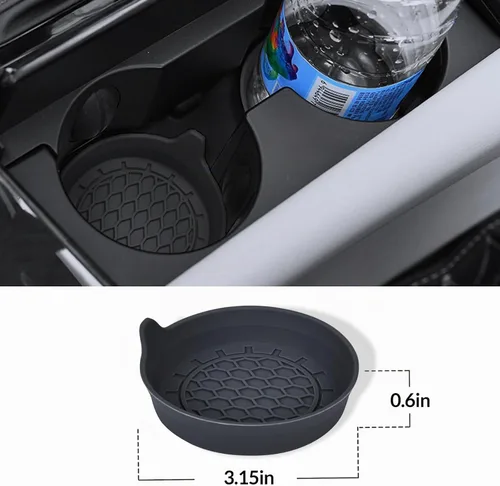 Vista 7 de Funda de volante de fibra de carbono de 3 piezas, protector para volante de automóvil con forro antideslizante, microfibra transpirable universal