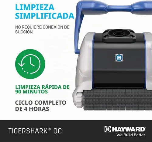 Vista 3 de Hayward Limpiador robótico de piscina TigerShark QC, robot automático