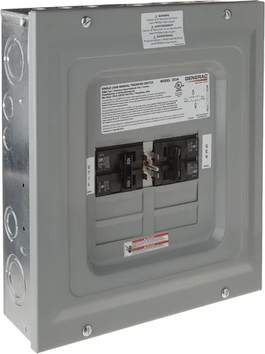 Vista 5 de Generac 6382 Interruptor de transferencia manual de 30 amperios Centro de energía de servicio al aire libre para generadores portátiles de 7500