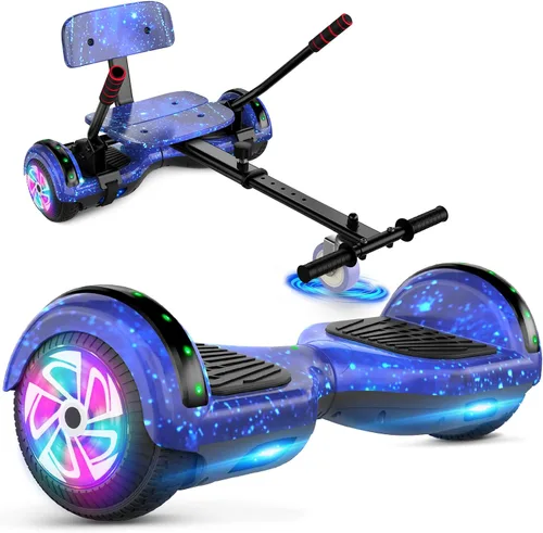 Vista 11 de CBD Patinete con luces LED Corlorful, ruedas de 6.5 pulgadas, scooter doble de 300 W para niños, niñas, niños y adultos, todas las edades