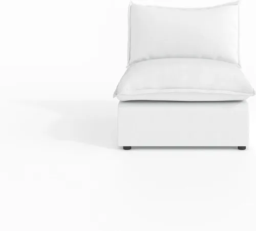 Vista 47 de Sofá modular de mezcla de lino para sala de estar, cómodo sofá modular con relleno de plumón, moderno sofá cama convertible con asiento profundo