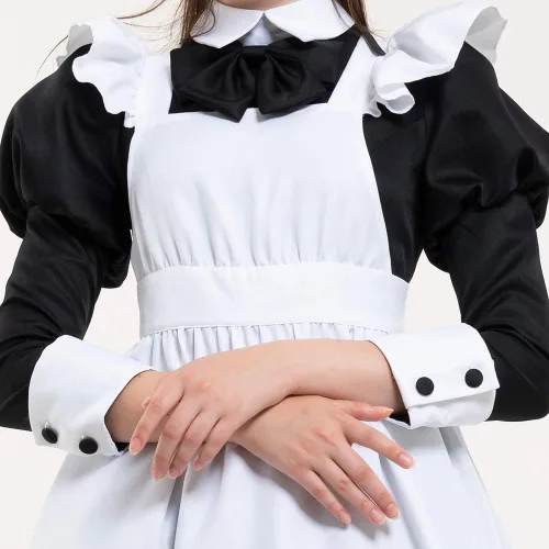 Vista 6 de miccostumes - Disfraz de uniforme de criada clásico para mujer
