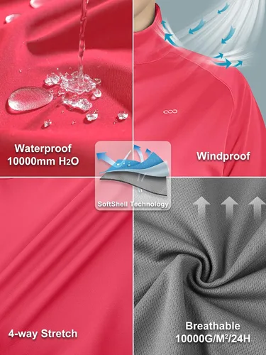 Vista 3 de 33,000ft Chaquetas de ciclismo para mujer, chaqueta térmica impermeable para correr, chaqueta de invierno transpirable
