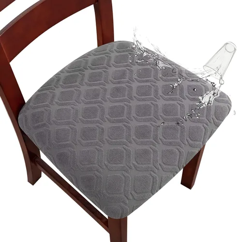 Vista 13 de Genina Fundas de asiento impermeables para sillas de comedor, fundas elásticas extraíbles y lavables, fundas de cojín para sillas de comedor