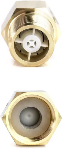 Vista 4 de QWORK Válvula de retención unidireccional de latón, hembra de 1/2" a rosca macho de 1/2" de prevención de reflujo