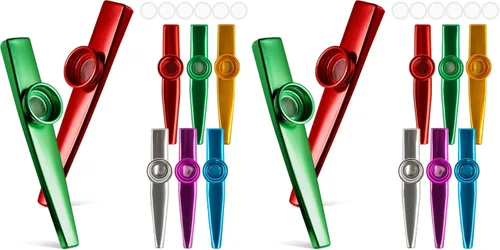 Vista 9 de LovesTown Kazoos Instrumentos Musicales, 6 Piezas de Kazoos de Metal con Flauta para Niños, Regalo, Favor de Fiesta, Relleno de Bolsa de Regalo