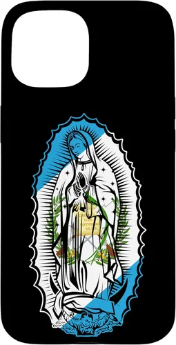 Vista 6 de Funda para iPhone 16 Virgen de Guadalupe con bandera de Guatemala