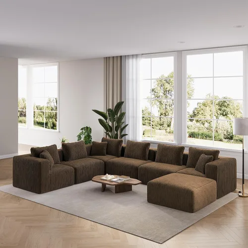 Vista 13 de Novilla - Sofá biplaza modular de 70.8 pulgadas, sofá modular de espacio pequeño, moderno sofá de nube con soporte Smarts Coil®, sofá seccional sin