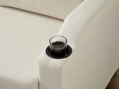 Vista 8 de Sofá modular convertible, moderno sofá de lino de 3 asientos, sofá reversible con diván de almacenamiento en forma de L para espacios pequeños, sala