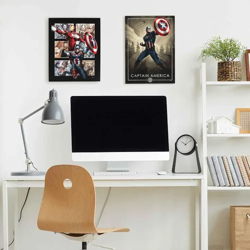 Vista 5 de Decoración de pared de madera enmarcada de Marvel Avengers