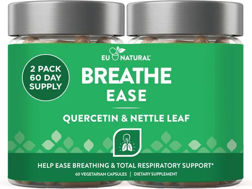 Vista 10 de Breathe Descongestionante de los senos y los pulmones, fuerza de acción efectiva, protección estacional, congestión nasal, bienestar bronquial
