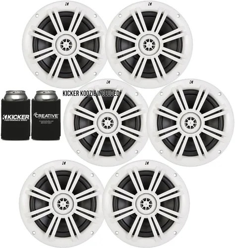 Vista 8 de KICKER 41BKM604B-1 Paquete coaxial marino de 6.5 pulgadas y 6 altavoces Negro