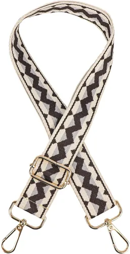Vista 15 de Correa de bolso de 1.97 pulgadas de ancho, correa ajustable de repuesto para bolsa cruzada de hombro Leopardo blanco negro