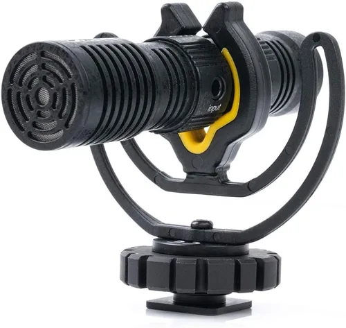 Vista 5 de Deity V-Mic D4 Duo Micrófono cardioide de doble cápsula para montaje en cámara, micrófono de escopeta dual mono/estéreo Plug and Play con soporte