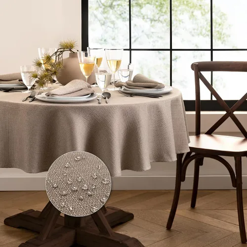 Vista 9 de Elrene Home Fashions - Mantel de textura sólida de laurel, resistente al agua y a las manchas, 52 x 70 pulgadas, rectangular, color salvia